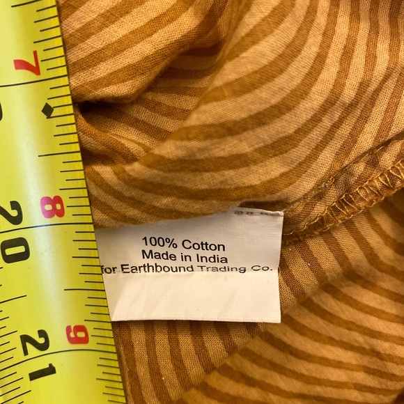 EARTHBOUND Mustard and Brown Long Sleeve Tunic Dress - Picture 8 of 8